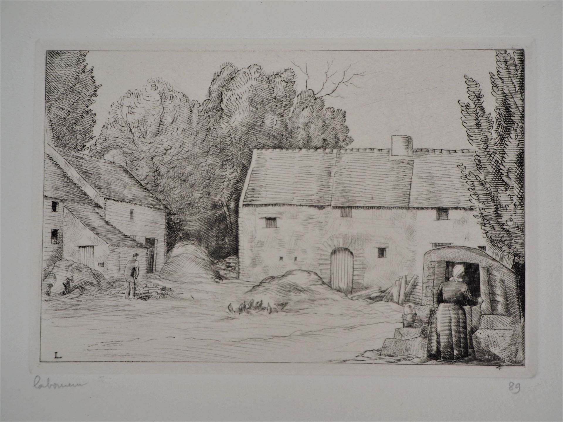 Jean-Emile Laboureur The village well, 1928 Original etching Signed in [...]