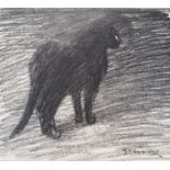 Théophile Alexandre Steinlen Le chat dans la nuit, 1933 Lithograph on Vellum [...]