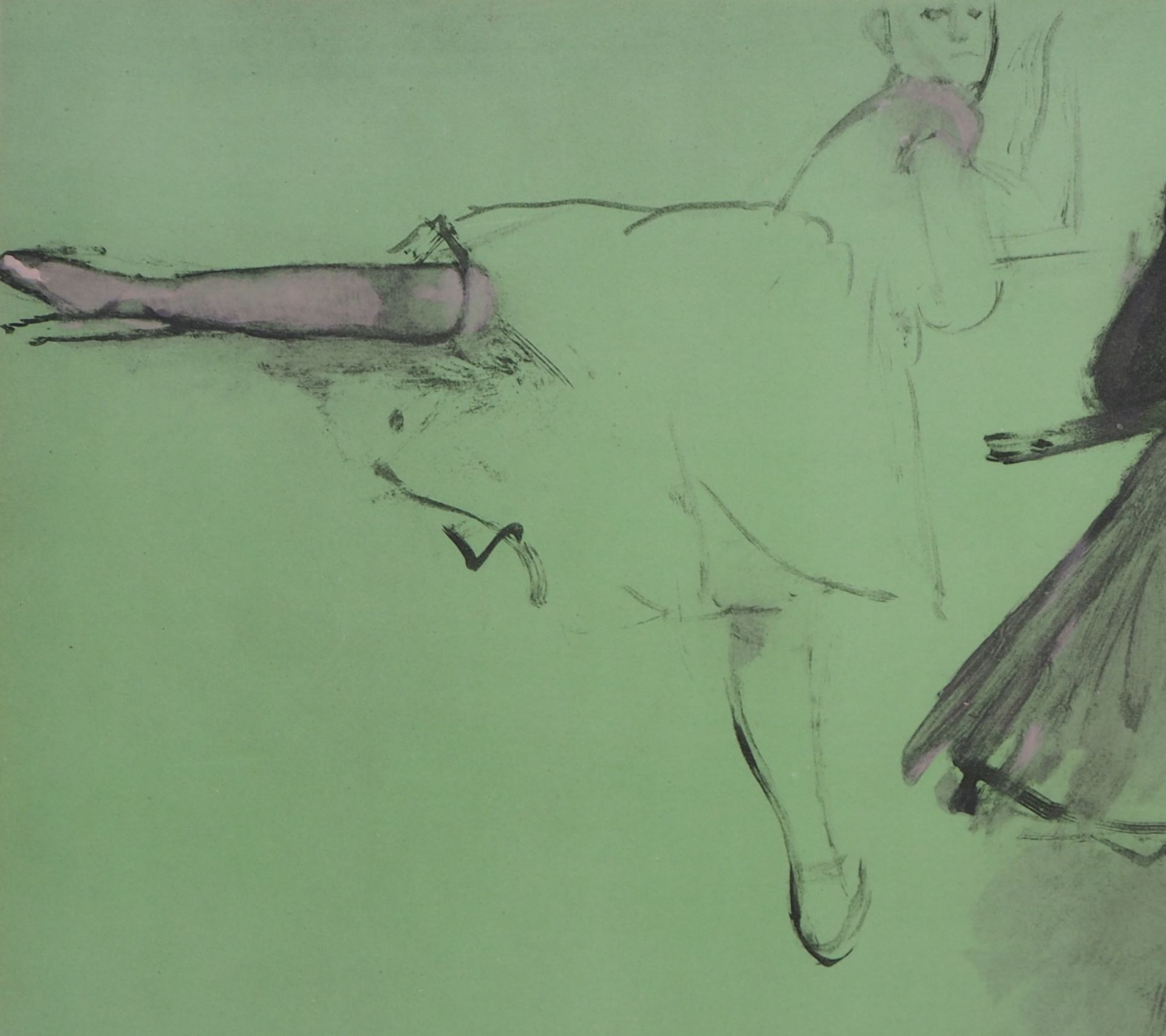 Edgar DEGAS (after) Deux danseuses à la barre d'exercice Lithograph and [...] - Bild 2 aus 6