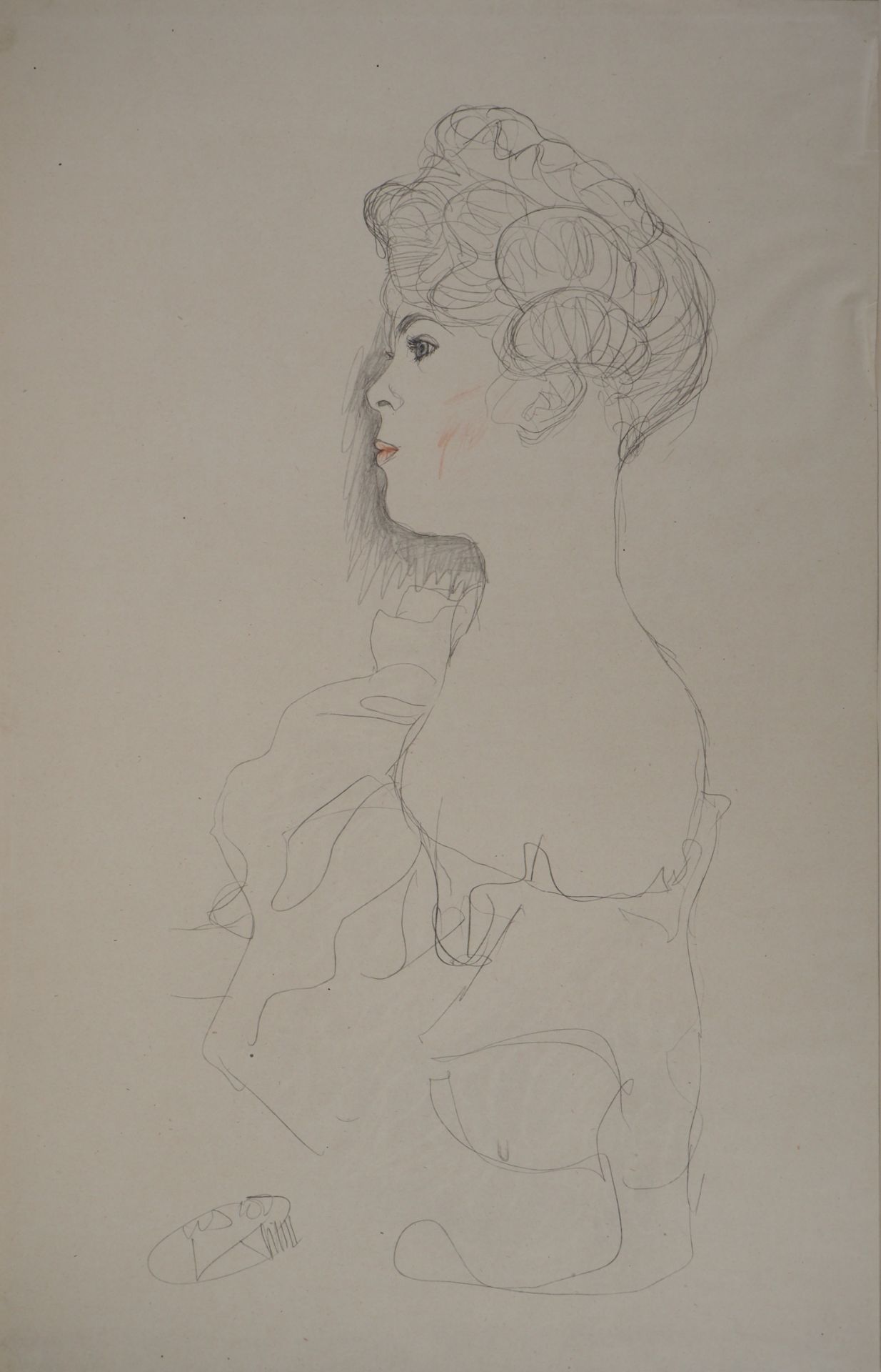 Gustav Klimt Woman with Bare Shoulders, 1929 Lithograph (collotype technique) Signed [...]
