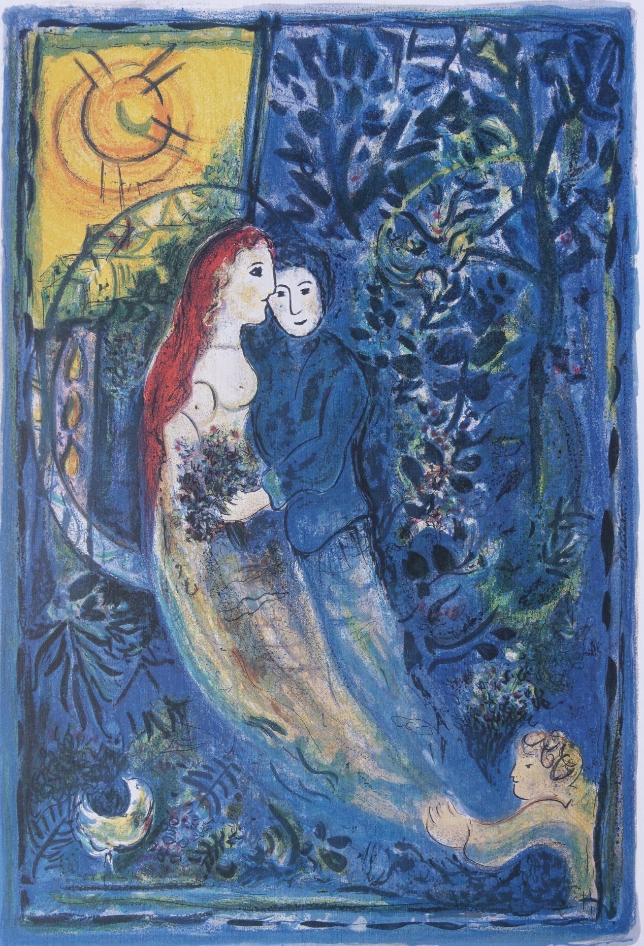 Marc CHAGALL (1887-1985) (after) Wedding day lithographic print from an original [...]