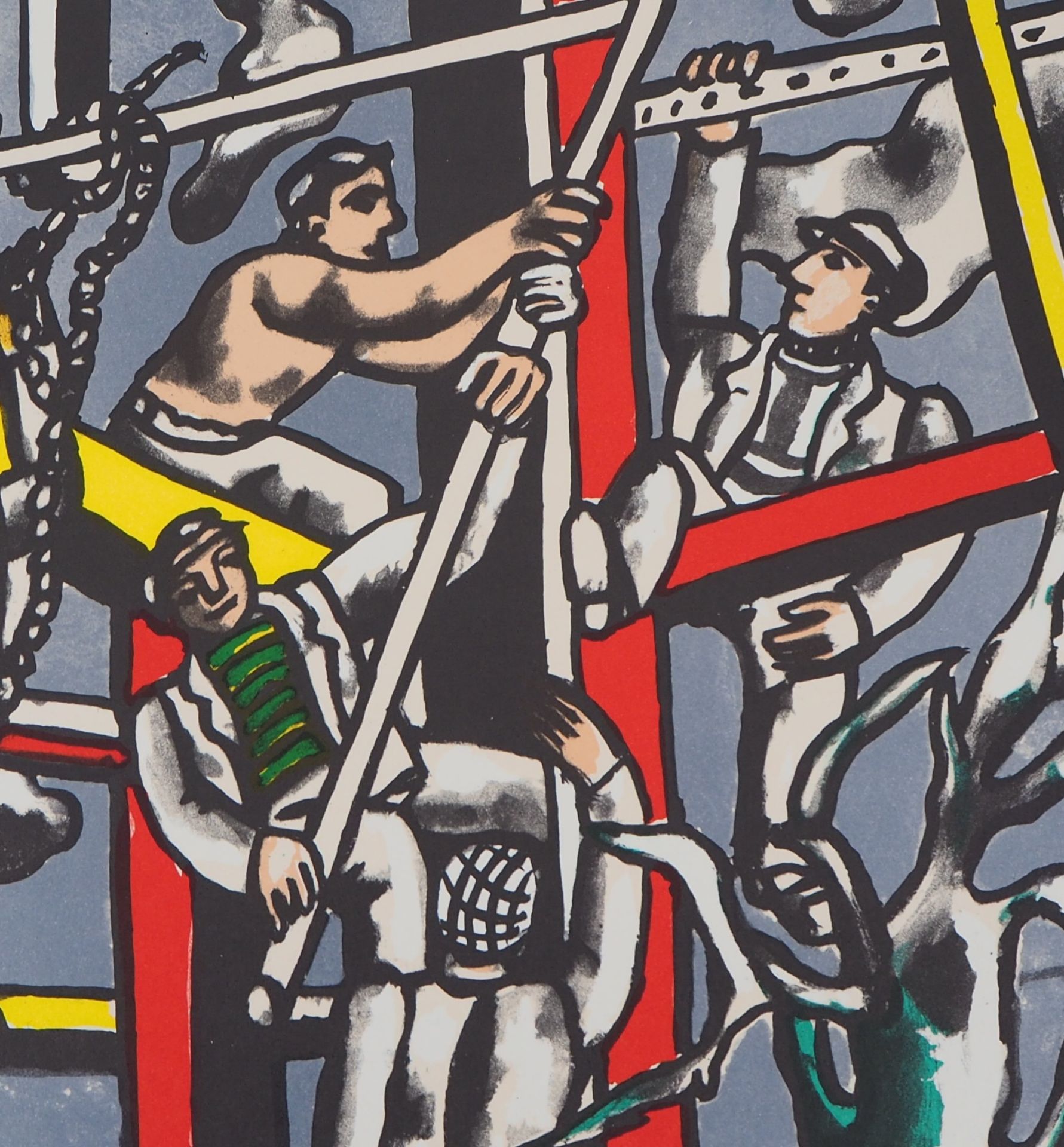 Fernand LÉGER (1881 - 1955) The constructors Colored lithograph Signed in the plate [...] - Bild 6 aus 6