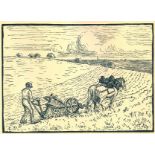 Camille PISSARRO (after) The plowman Xylography 12 x 17 cm ____ After the sale, you [...]