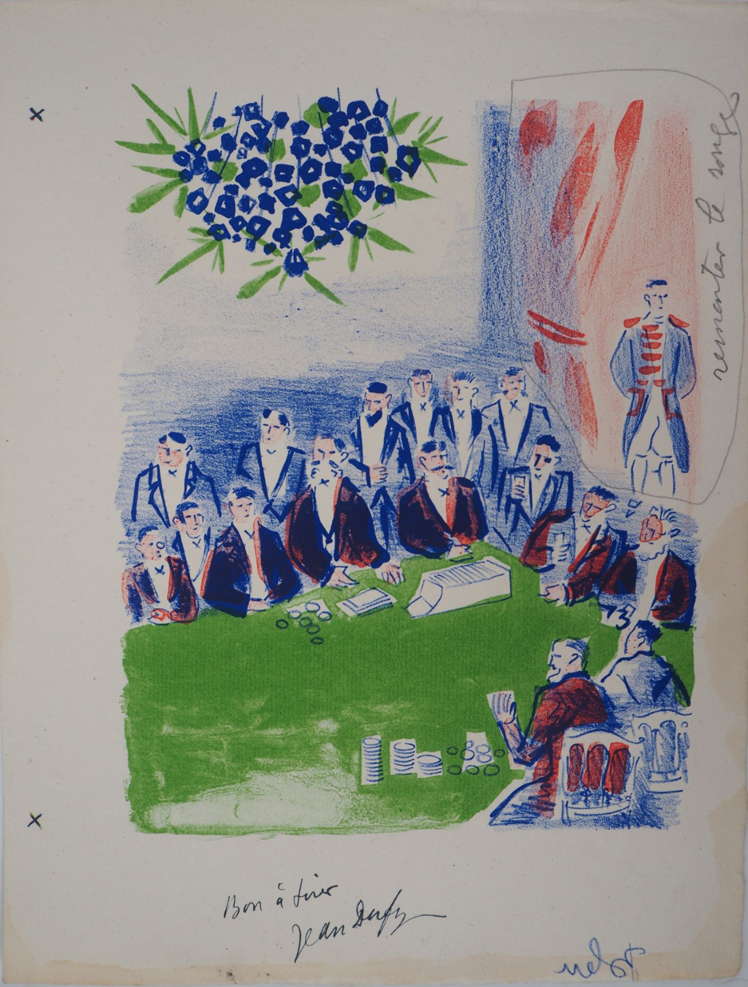 Jean DUFY Pan and Fortune, 1938 Original lithograph Signed in ink Unique annotated [...] - Bild 5 aus 7