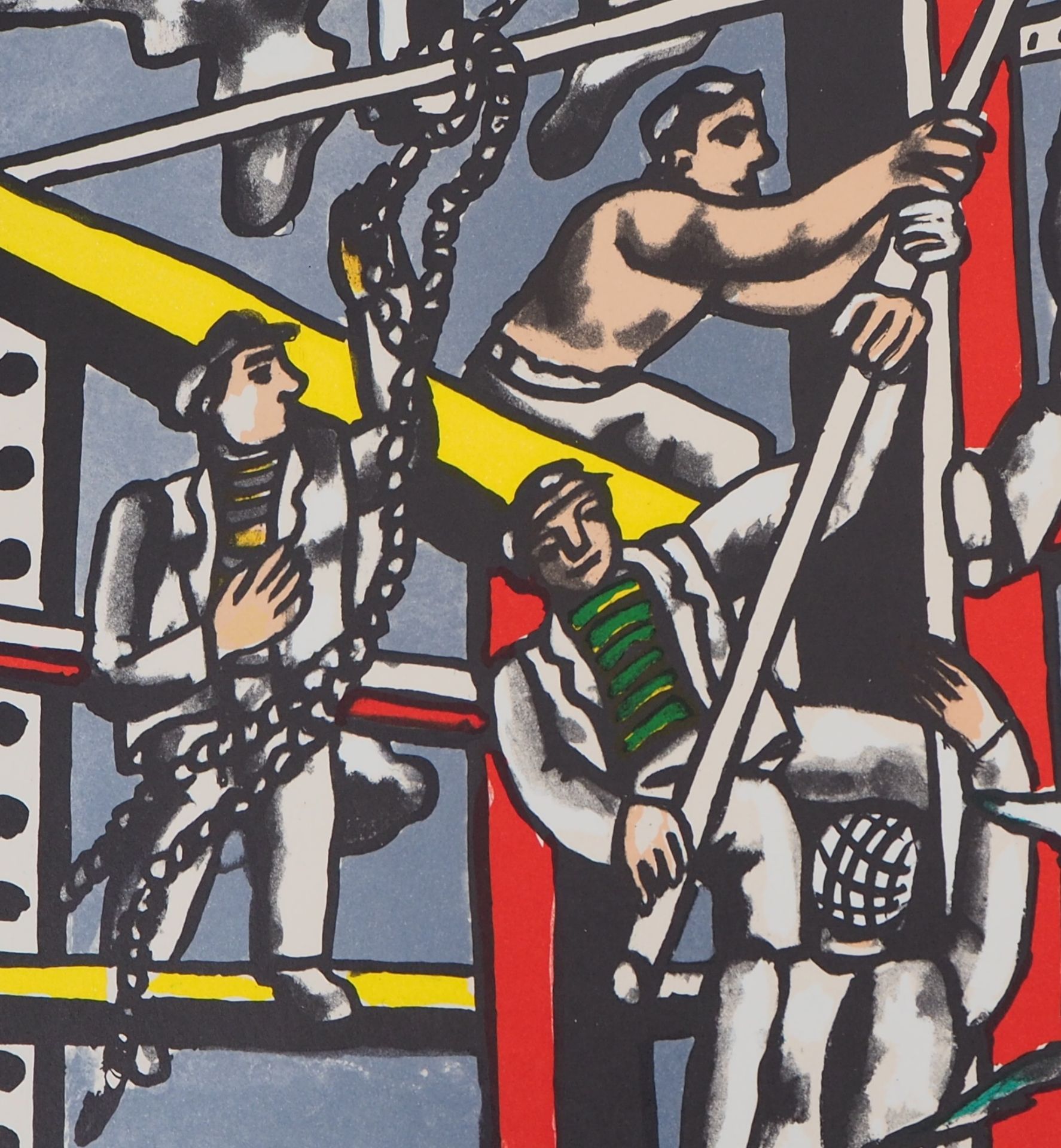 Fernand LÉGER (1881 - 1955) The constructors Colored lithograph Signed in the plate [...] - Bild 4 aus 6