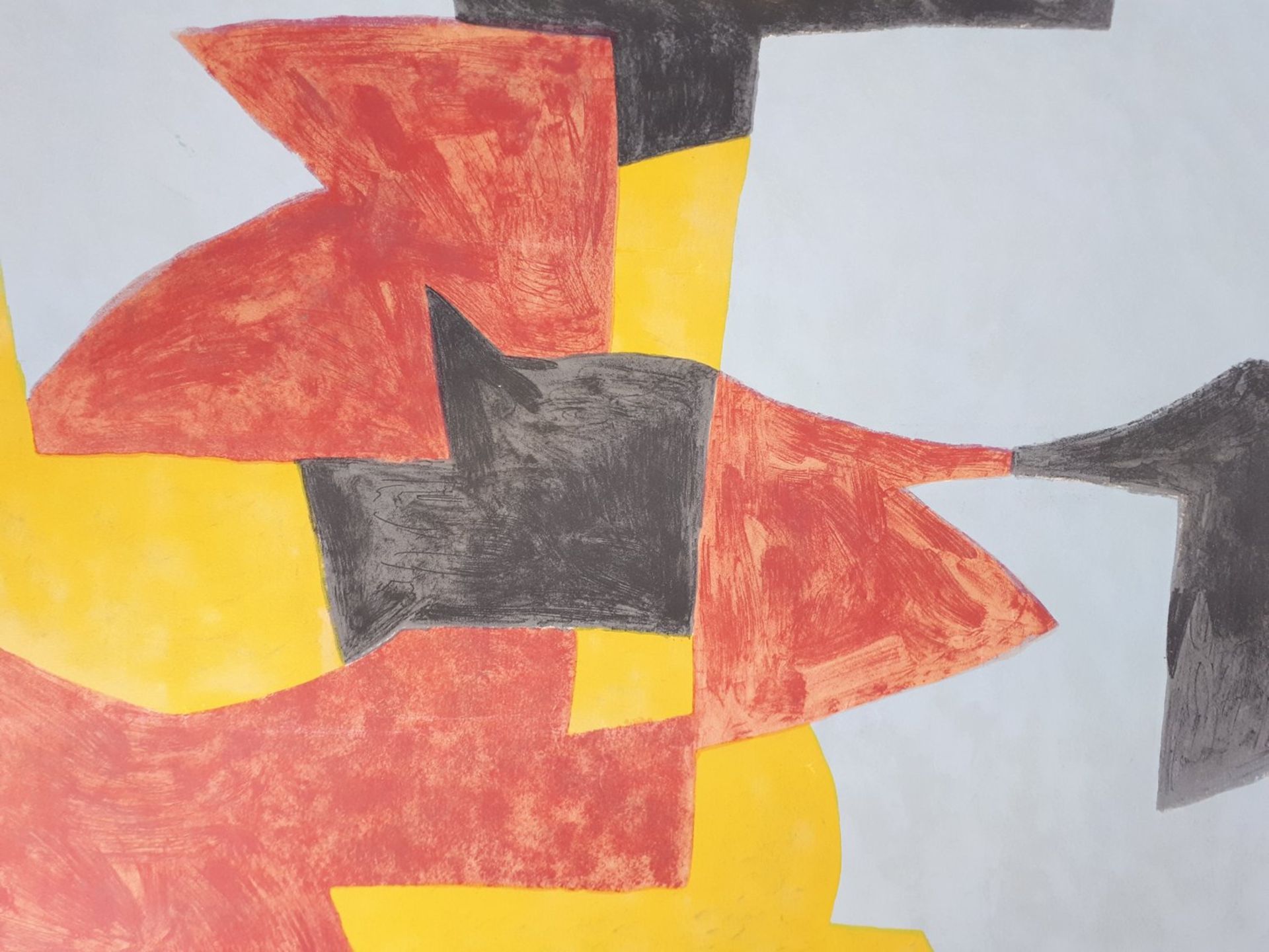 Serge Poliakoff (d'après) Composition rouge, noire, jaune, 1971 Lithograph printed [...] - Bild 6 aus 6