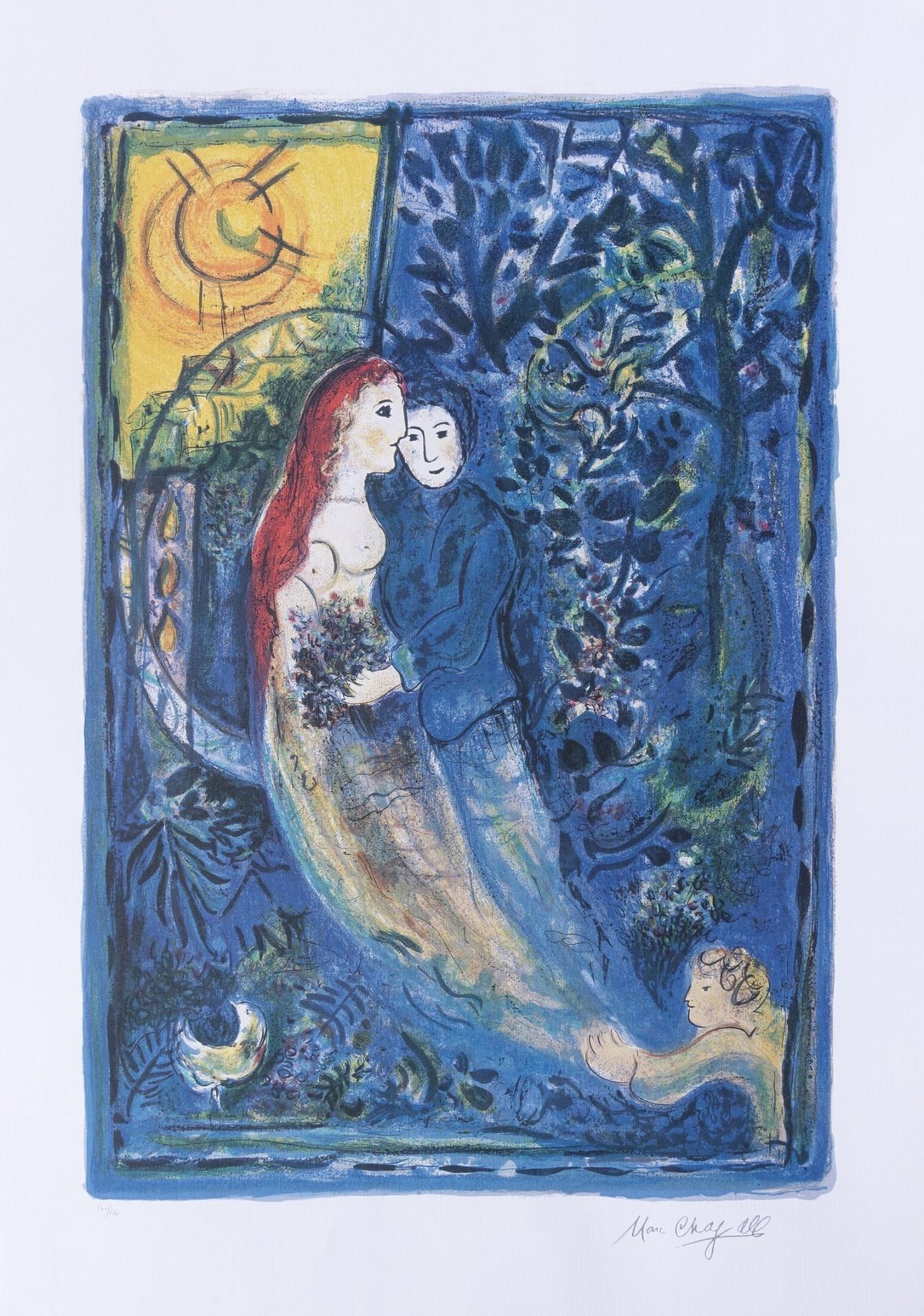 Marc CHAGALL (1887-1985) (after) Wedding day lithographic print from an original [...] - Bild 2 aus 9