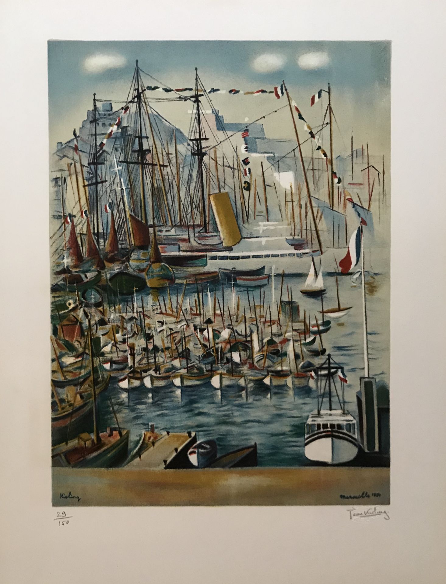 Moses Kisling (after) Marseille, 1950 Lithograph on paper Hand signed by the son of [...]