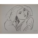 Henri Matisse (after) (1869-1954) Woman with veil, 1943 Lithograph on fine Vellum [...]