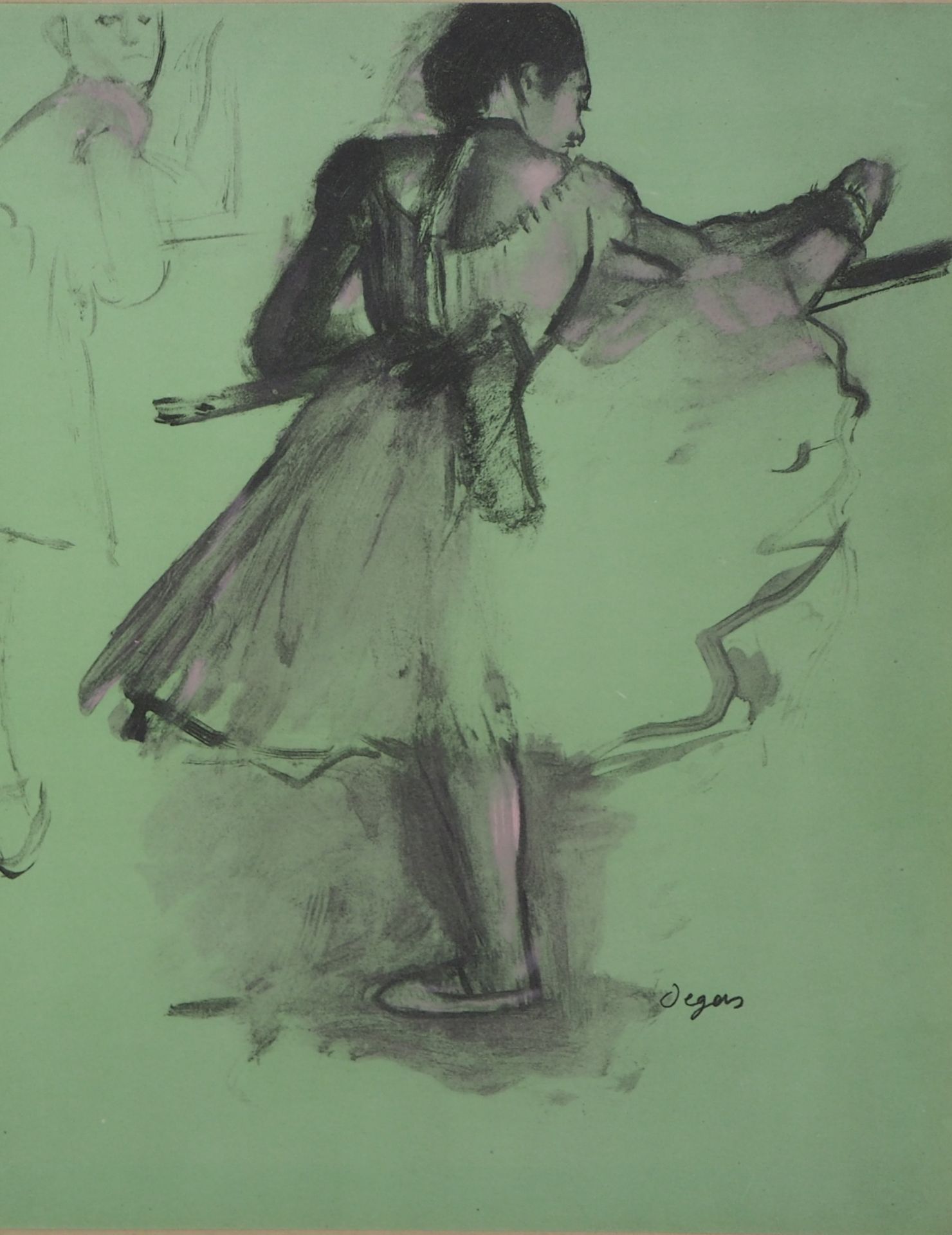 Edgar DEGAS (after) Deux danseuses à la barre d'exercice Lithograph and [...] - Bild 3 aus 6