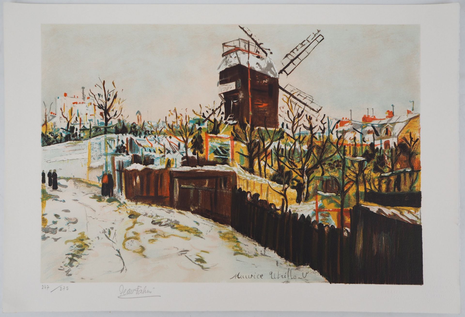 Maurice UTRILLO (1883-1955) Moulin de la Galette in Montmartre Lithograph on Arches [...] - Bild 3 aus 10