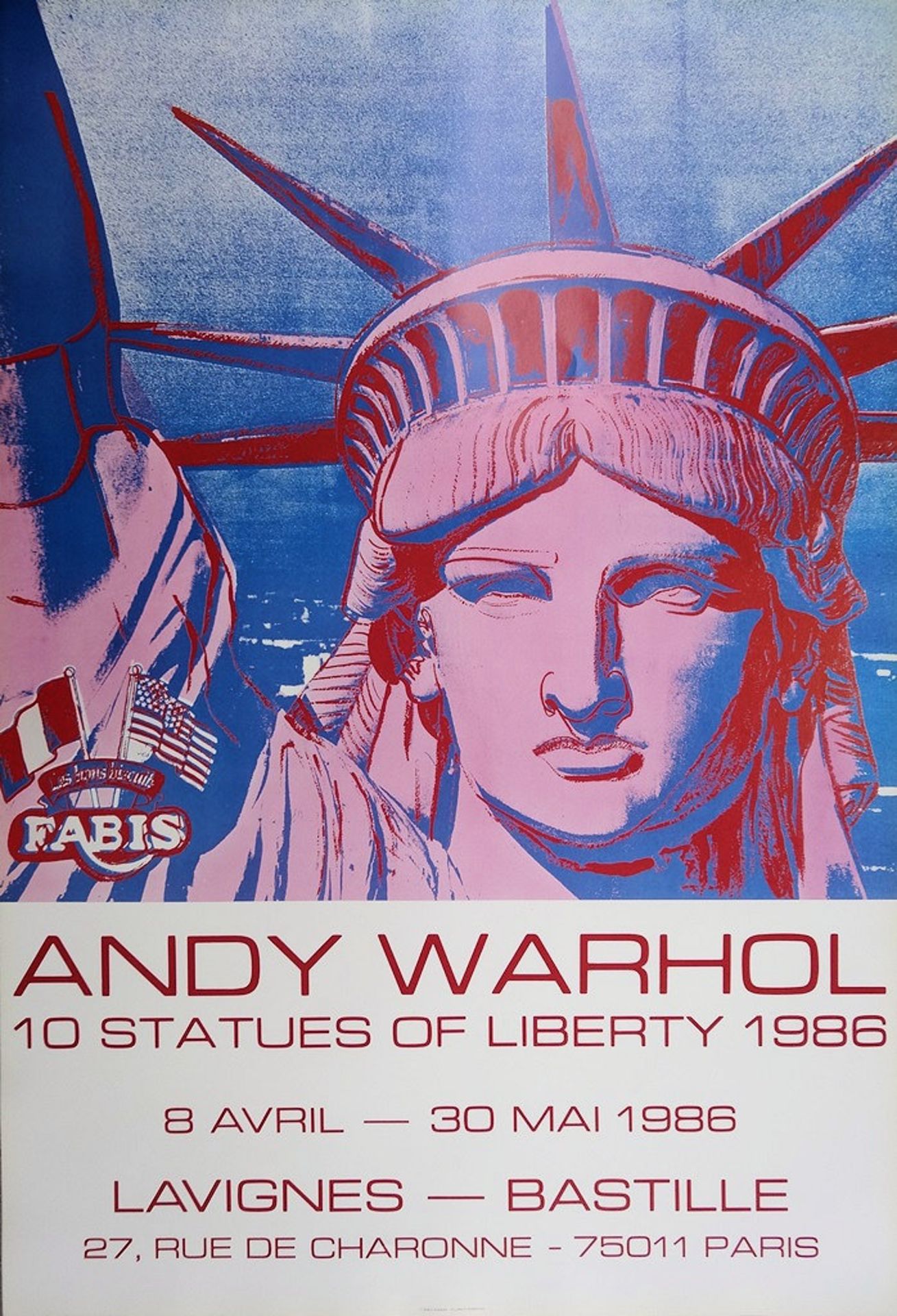 WARHOL Andy (1928-1987) 10 Statues of Liberty Original vintage poster Size 100 x 67 [...]