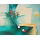 Claude GAVEAU Bouquet with Billiard Original colour lithograph Signed in pencil [...]