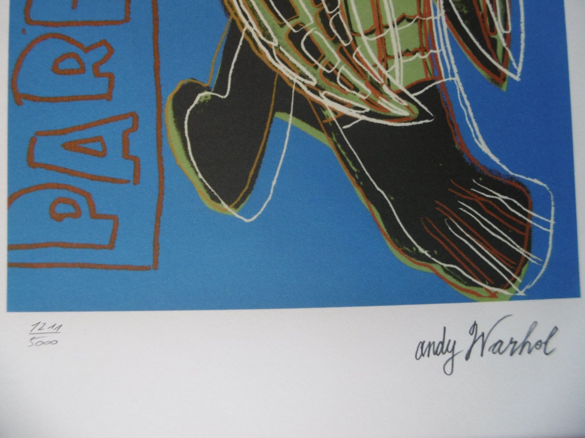 Andy WARHOL (after) Blue parrot Lithograph after the work of the artist Signed [...] - Bild 3 aus 3