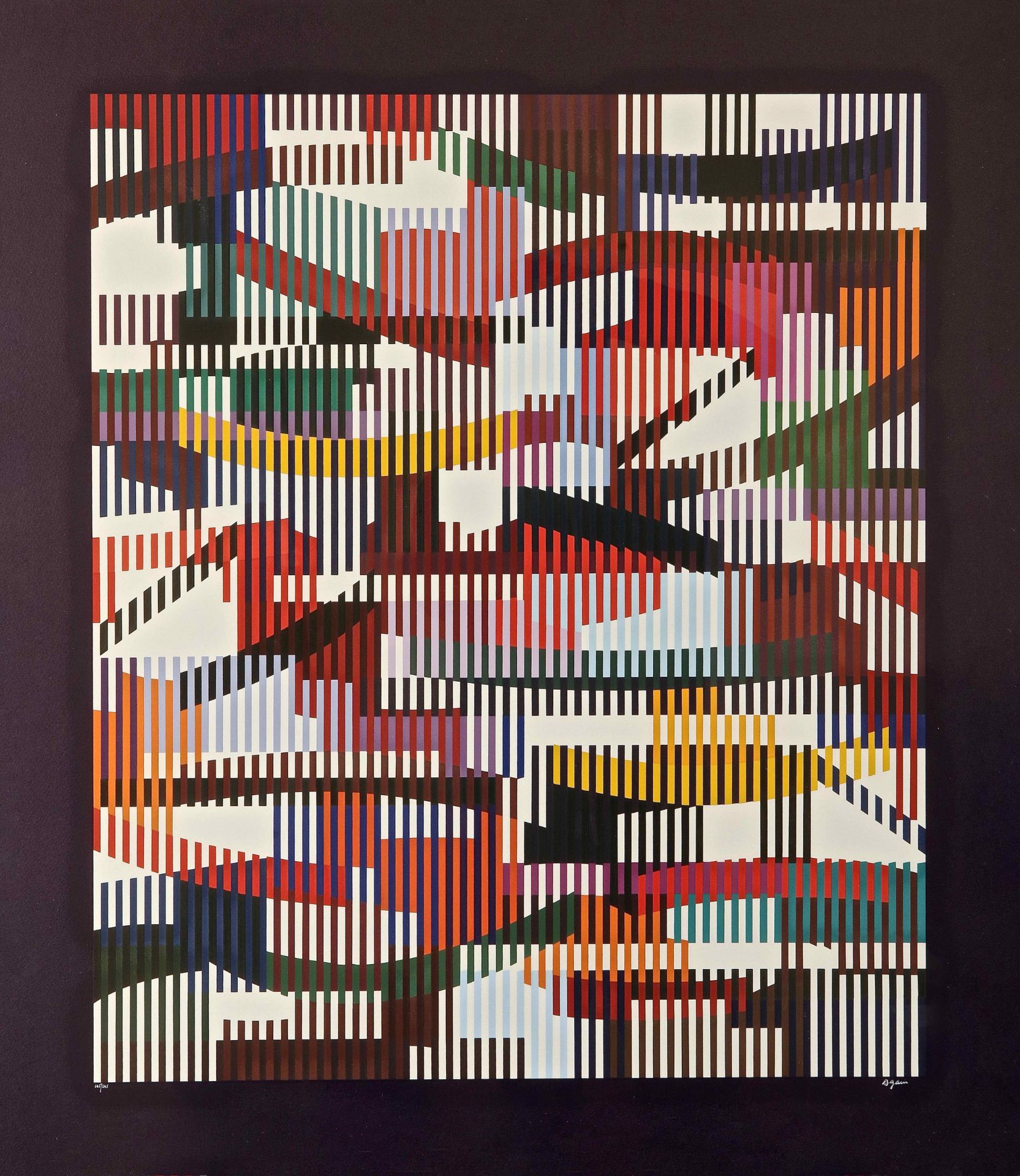 Yaacov AGAM Untitled, 1975 Screenprint 72 x 83 cm on sight Framed, signed AGAM [...]