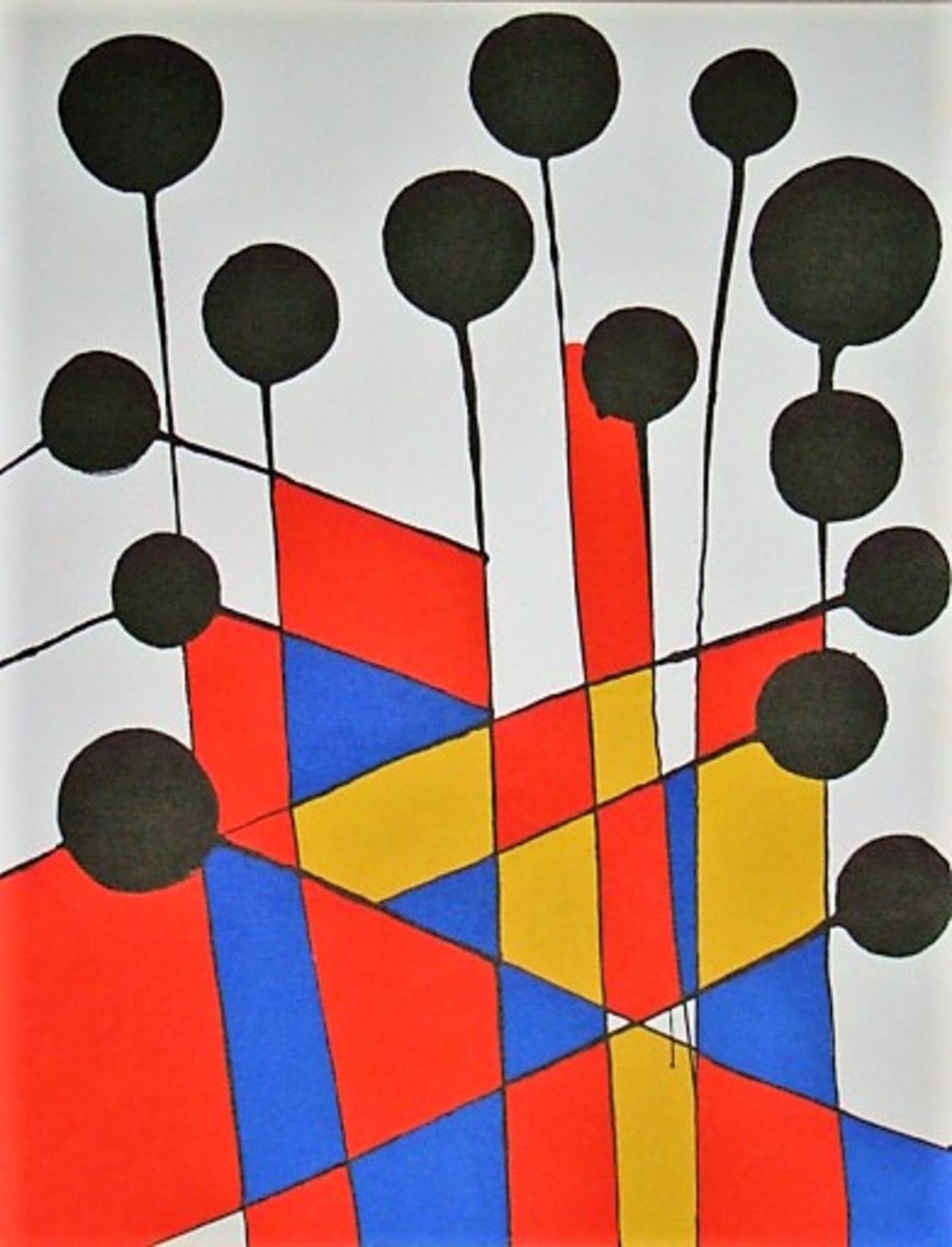 Alexander CALDER ( 1898 - 1976 ) Composition, 1971 Original lithograph in 4 colours [...]