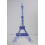 Cozette of Charmoy The buffered Eiffel Tower Original screenprint Signed in [...]