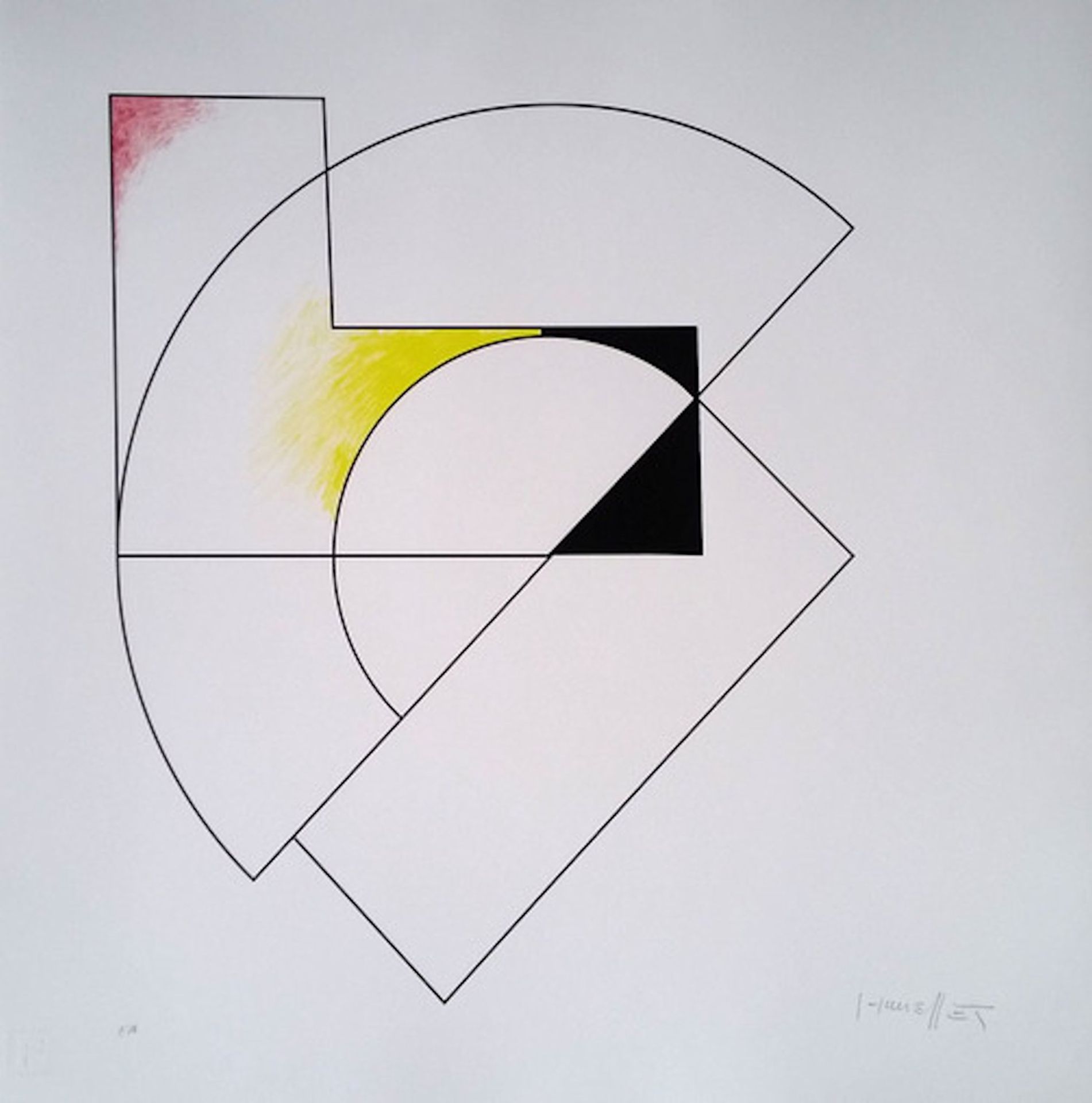 Gottfried Honegger Geometrical composition (red, yellow, black), [...]
