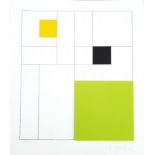 Gottfried Honegger Composition 3 squares 3D ( green, black, yellow ) 2015 Silkscreen [...]