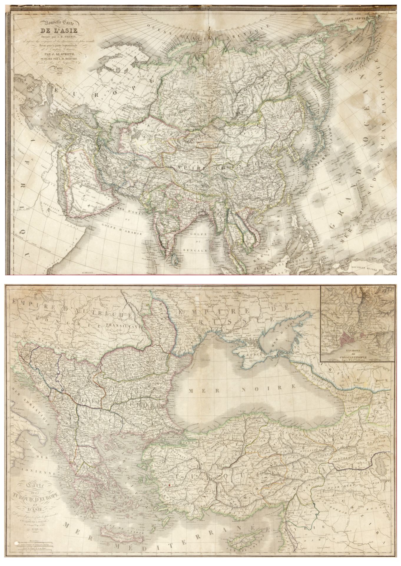 Pair of early 19th century French maps