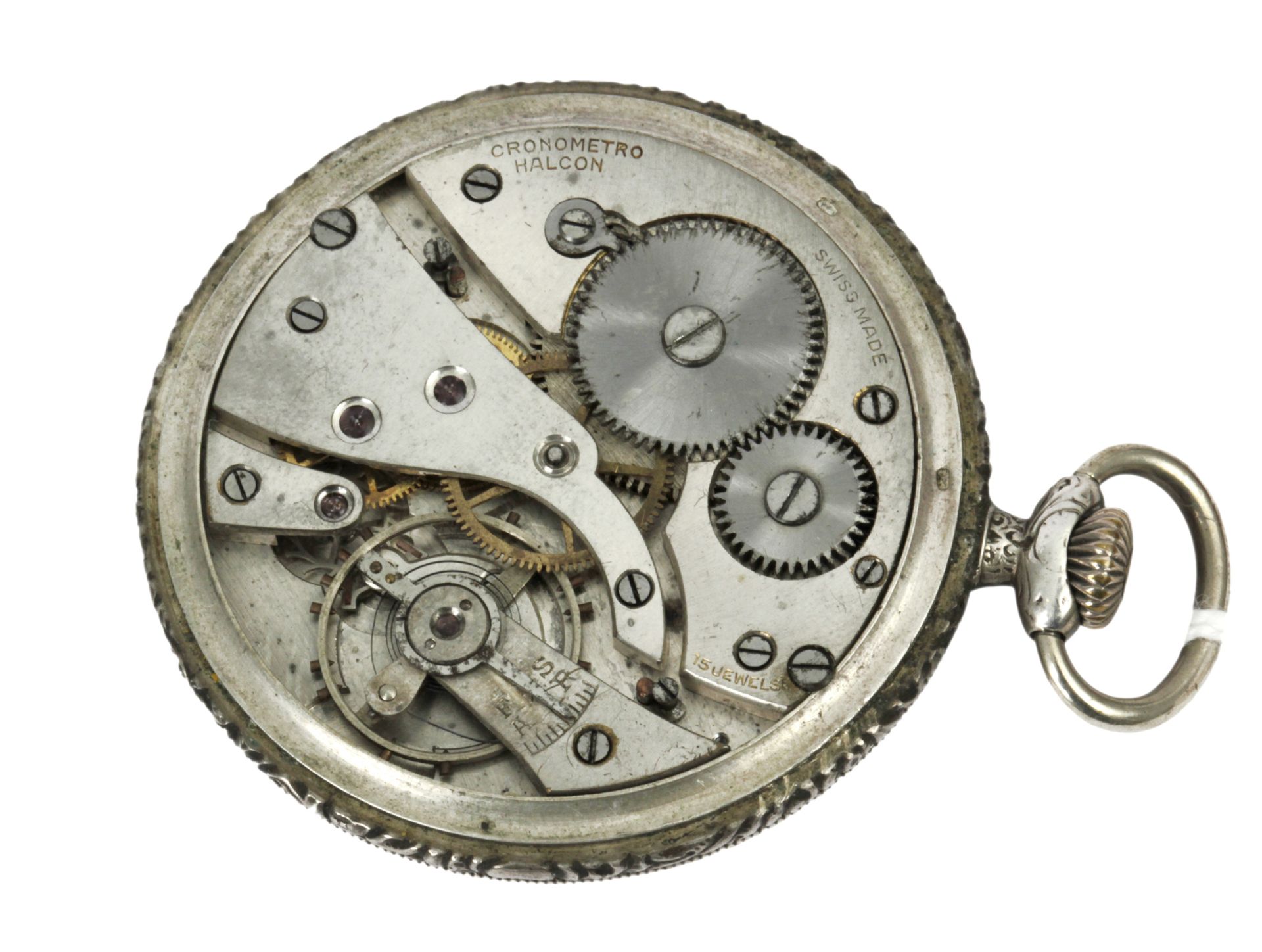 Early 20th century Swiss 800 mm. silver open face pocket watch - Bild 2 aus 2
