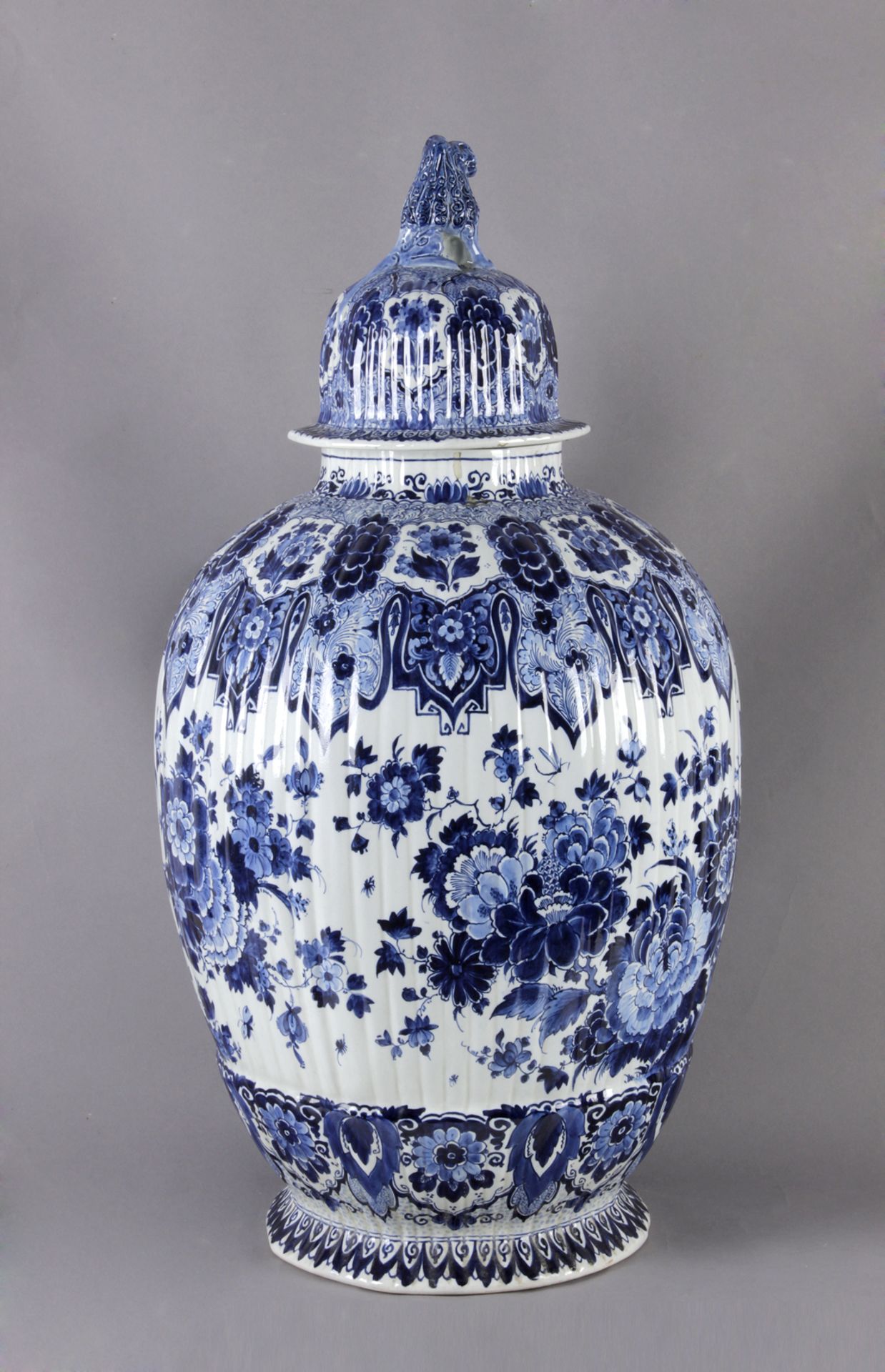 19th century Dutch vase and cover in Delft porcelain - Bild 2 aus 5