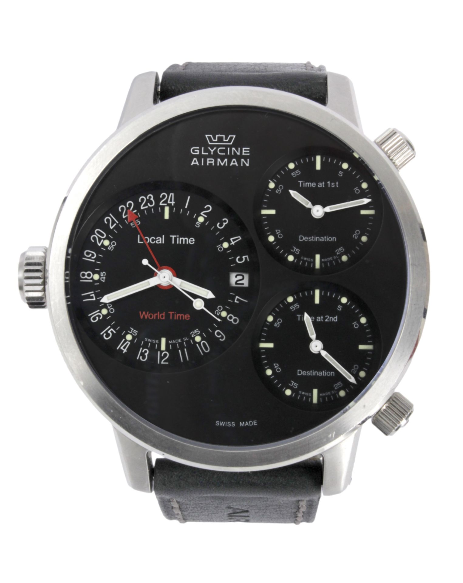 Glycine Airman World Time - Image 2 of 4