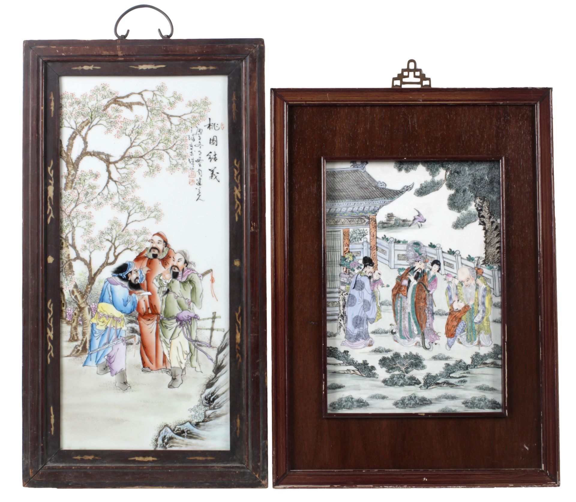 A pair of 20th century Chinese porcelain plaques from the Republic period