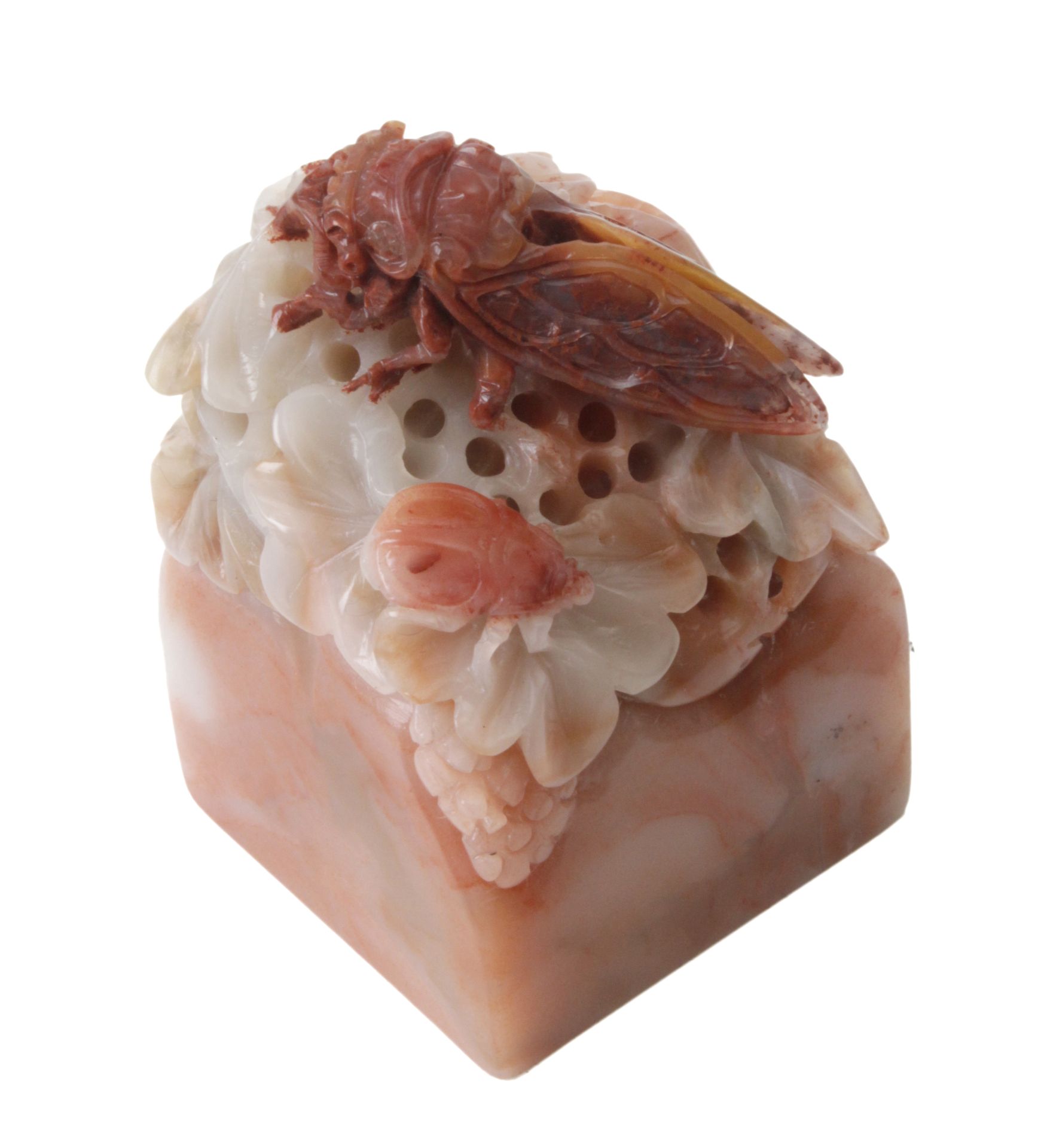 A 20th century Chinese carved hardstone paperweight