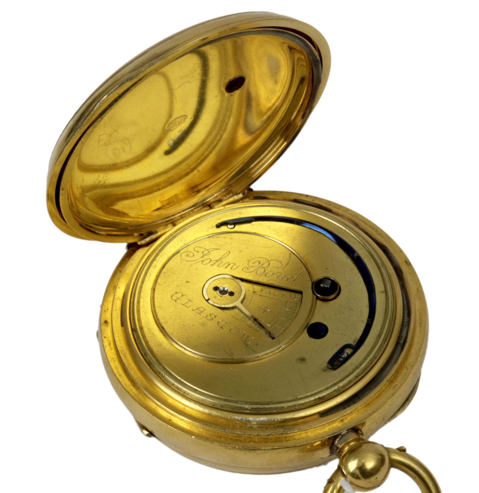 William Bullock. Late 19th century English gold plated open face pocket watch - Bild 2 aus 2