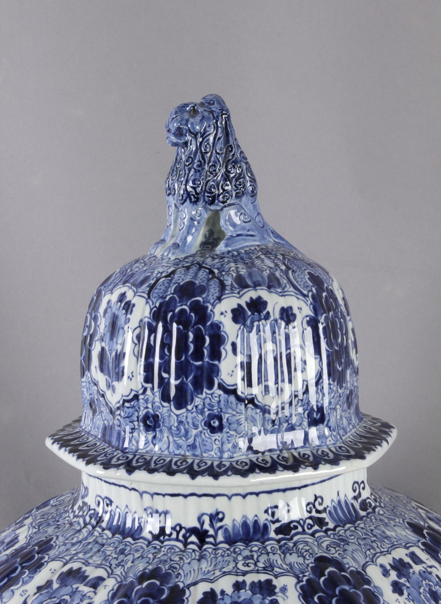 19th century Dutch vase and cover in Delft porcelain - Bild 3 aus 5