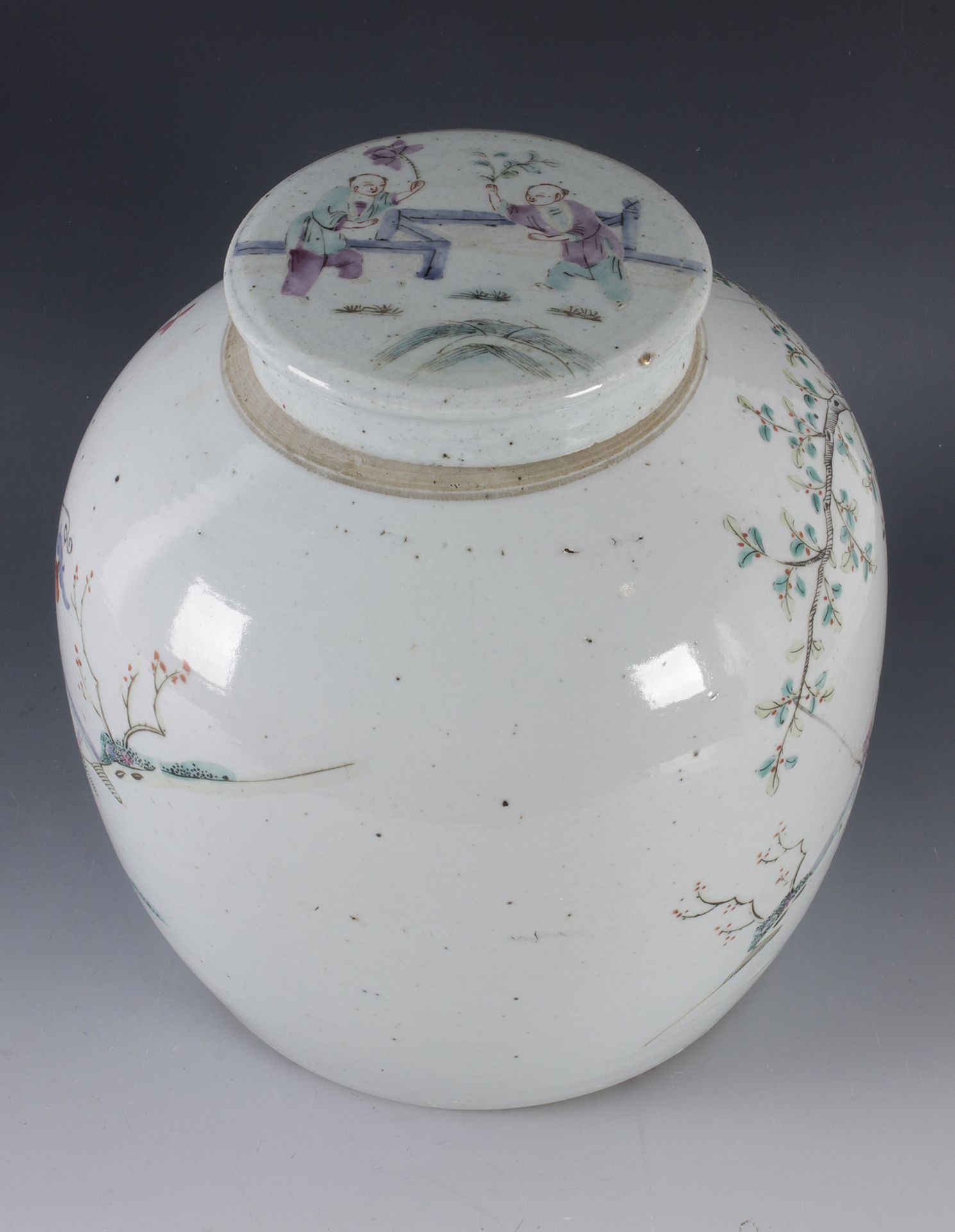 A 19th century Chinese Qing dynasty porcelain ginger jar - Image 6 of 7