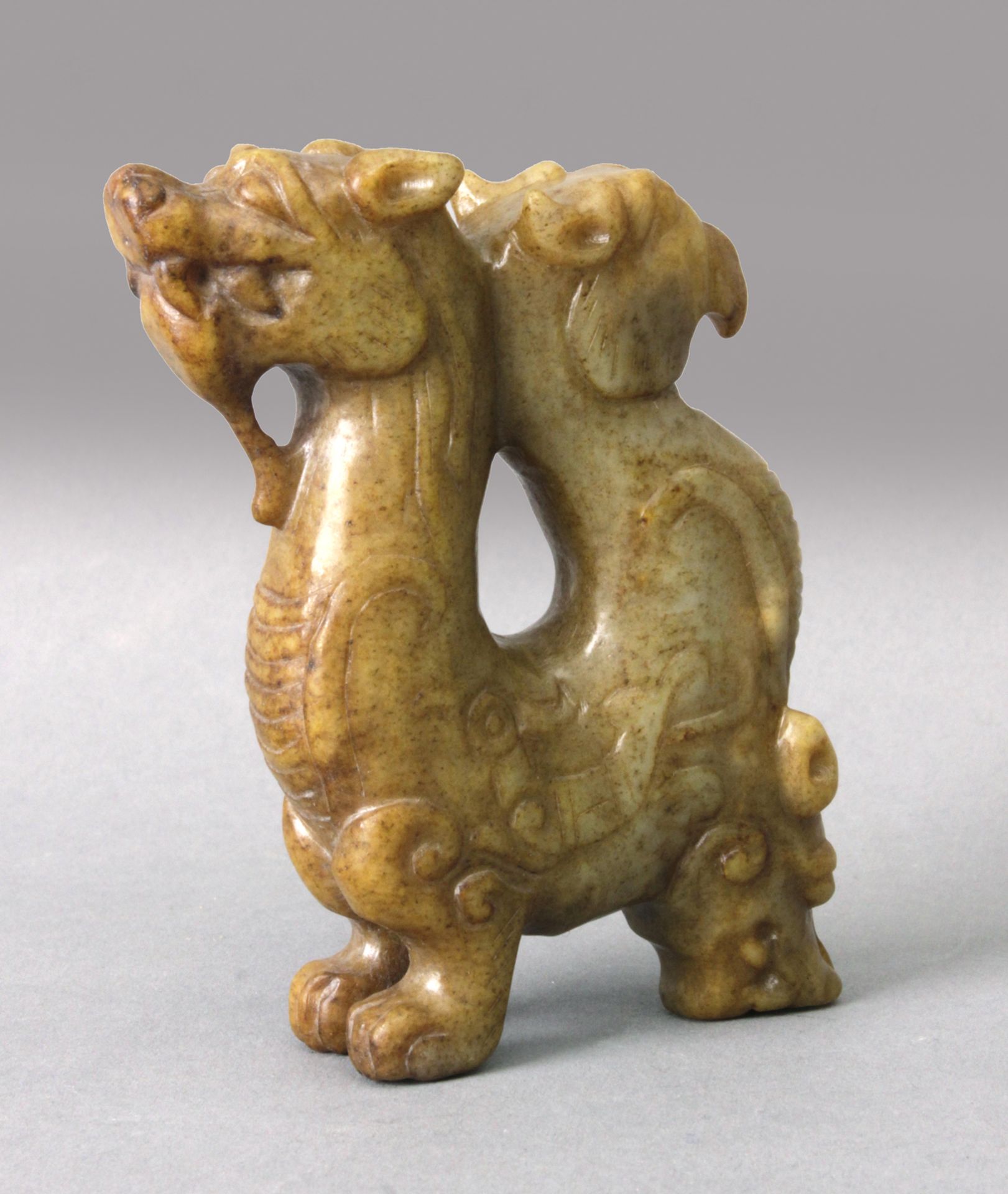 20th century Chinese school. A carved jade figure - Image 2 of 2