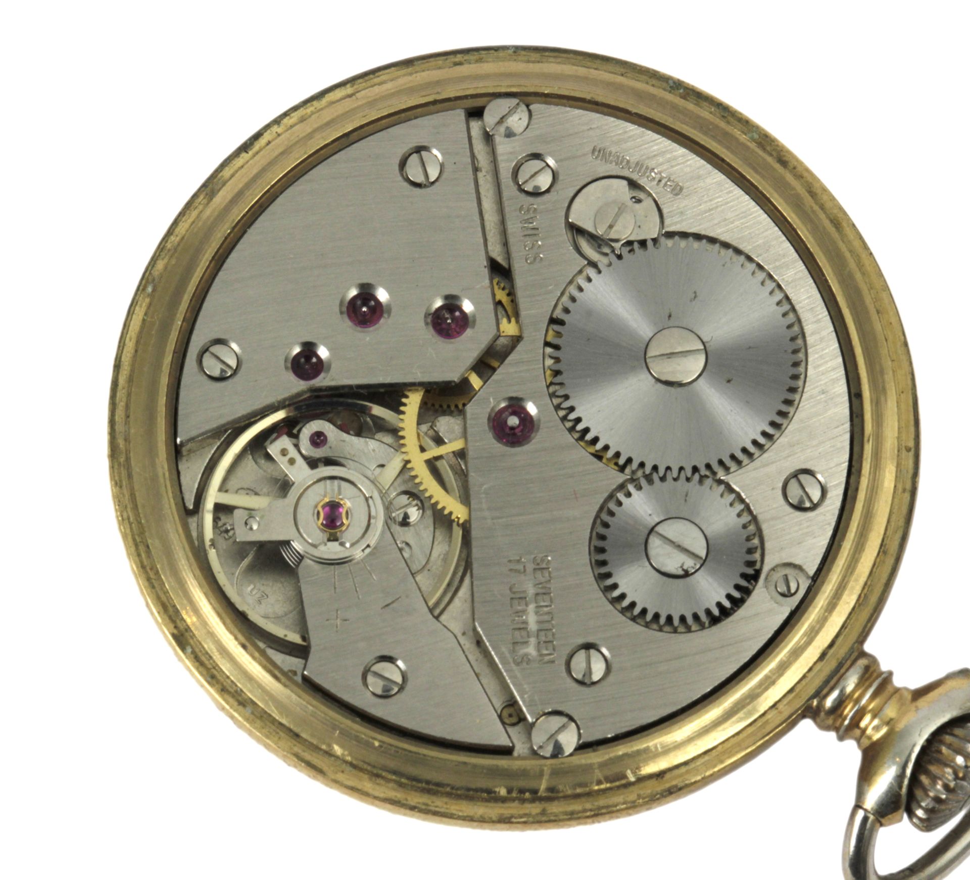 Roamer Watch & Co. A Swiss Art-Déco gold plated open face pocket watch - Bild 2 aus 2