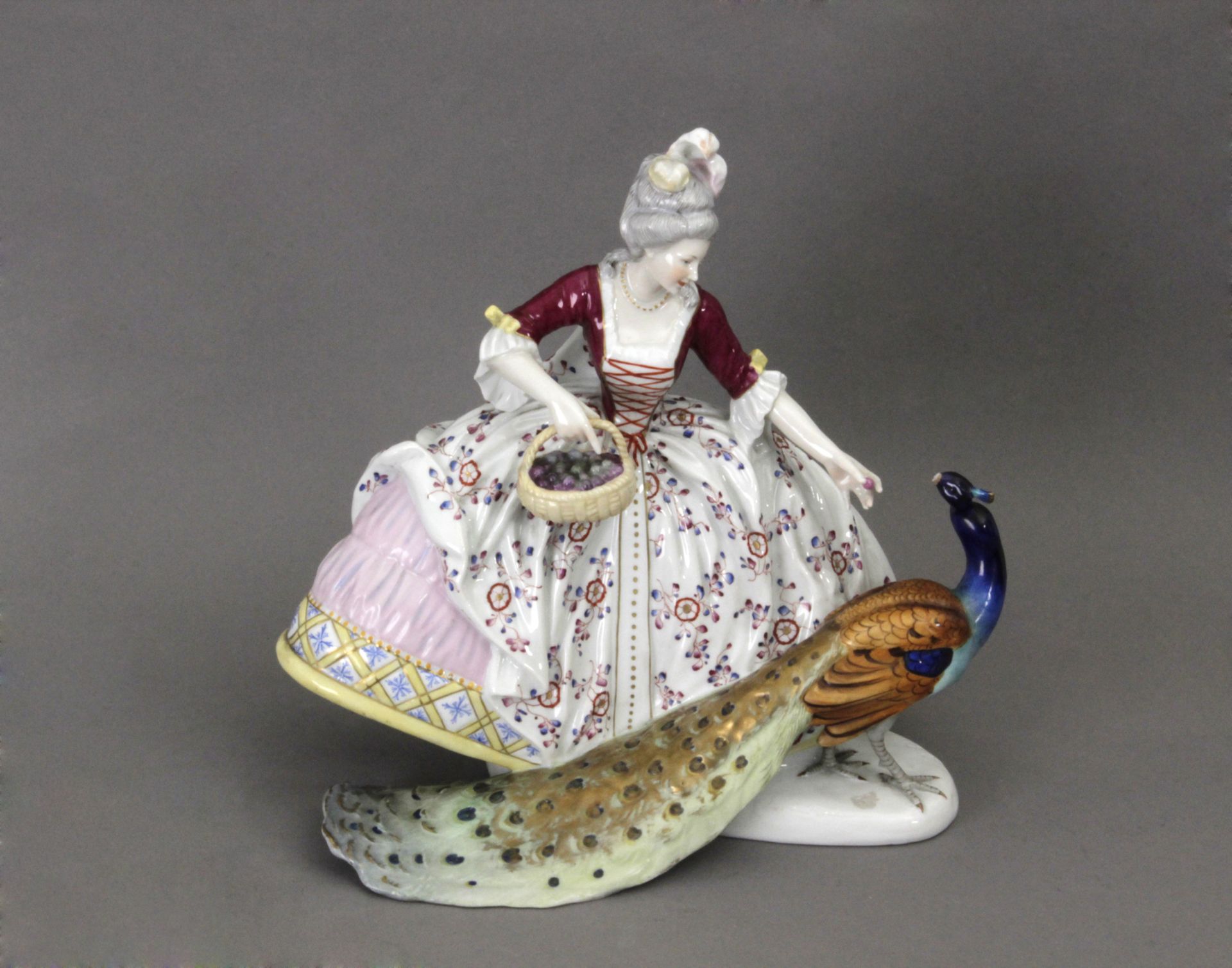 A. Berger signed. Early 20th century dame figure in German porcelain
