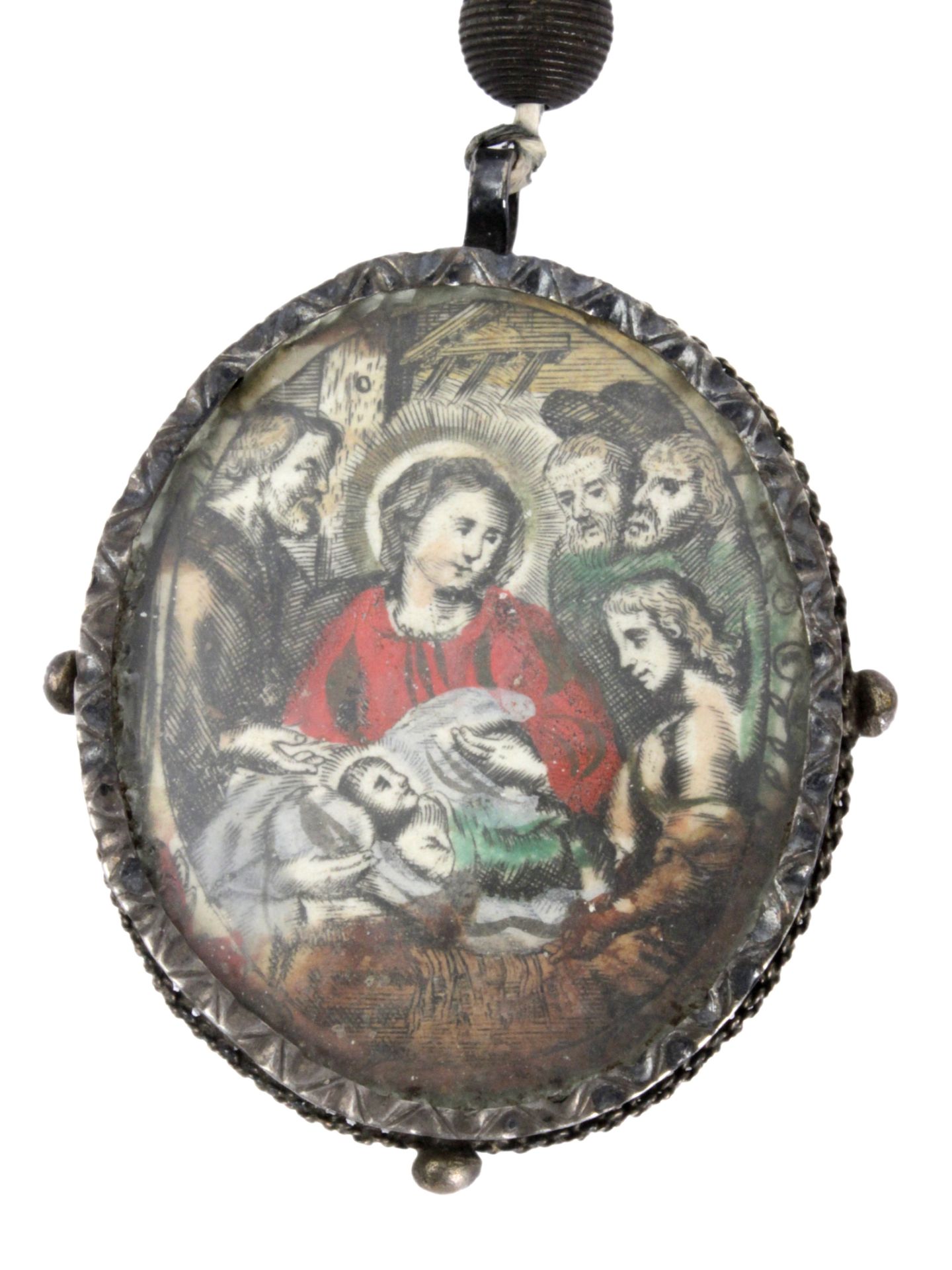 17th-18th centuries Spanish silver reliquary pendant