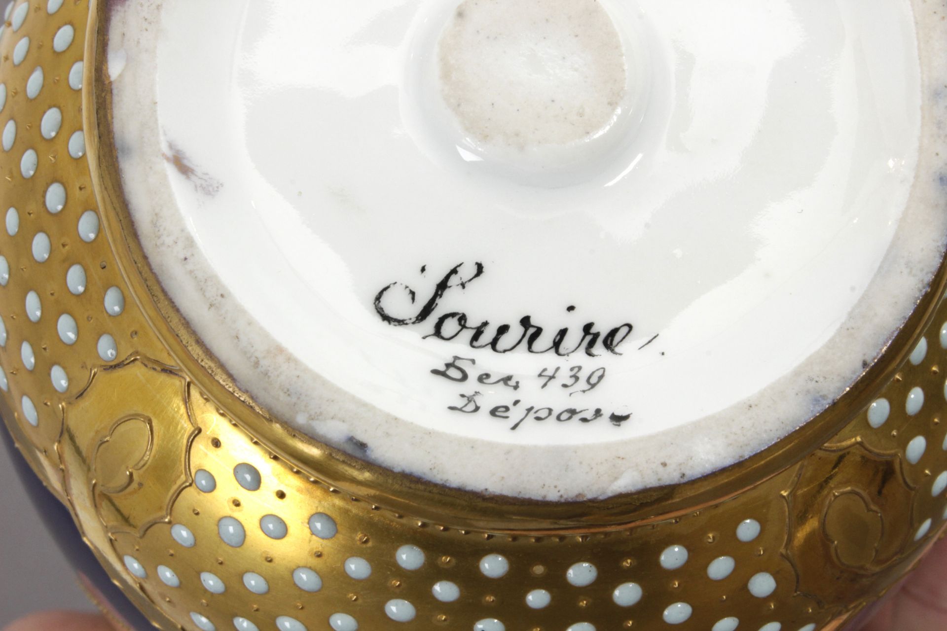 First half of 20th century Austrian vase and decorative plate in Royal Vienna porcelain - Bild 4 aus 5