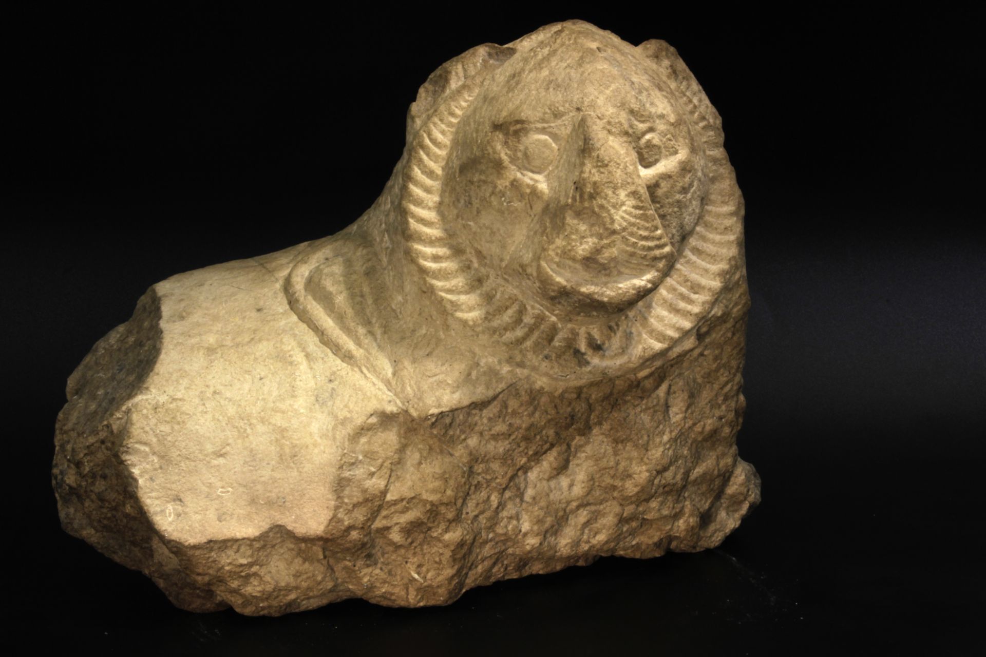 3rd-2nd centuries B. C. greek-egyptian lion sculpture fragment