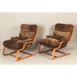 Pair of Scandinavian design armchairs, Norway circa 1970