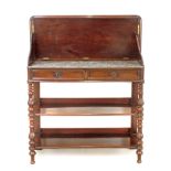 19th century Louis Philippe period French mahogany two tier side table
