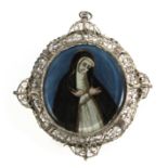 17th century Spanish silver filigree reliquary pendant