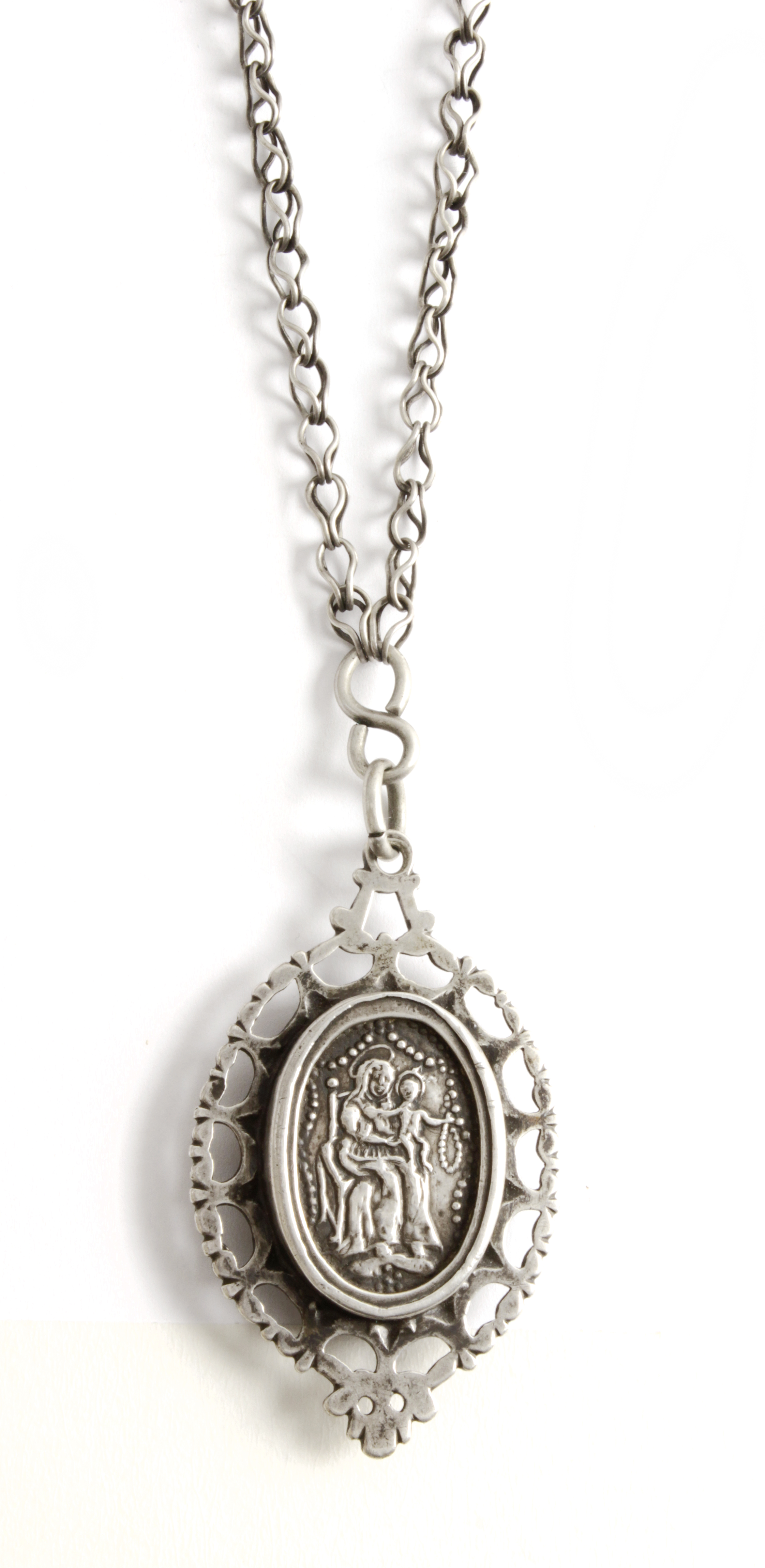 18th century silver reliquary pendant