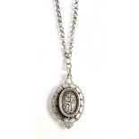 18th century silver reliquary pendant