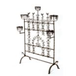 17th century wrought iron fire screen