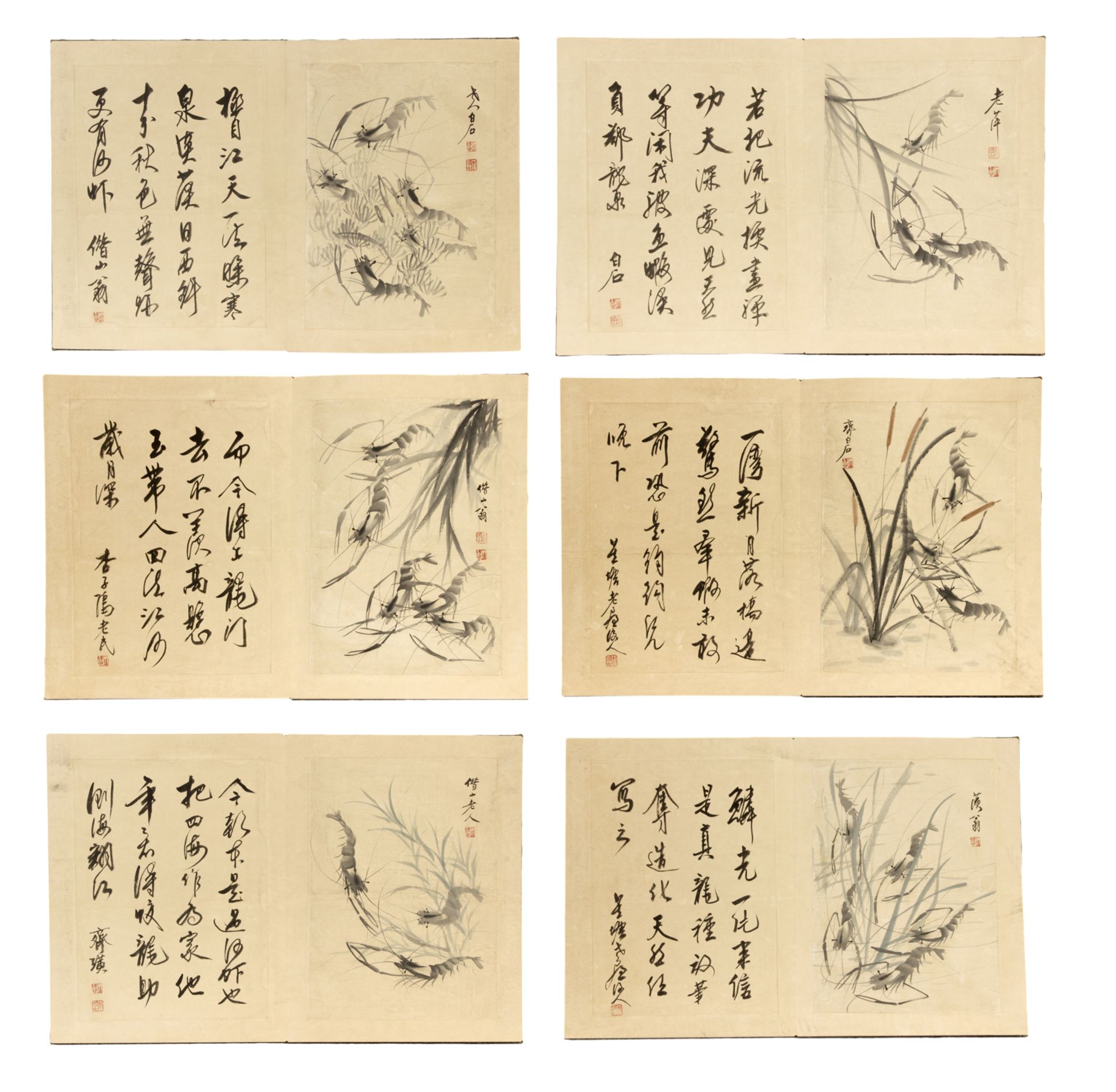 A 20th century Chinese sketches and poems album