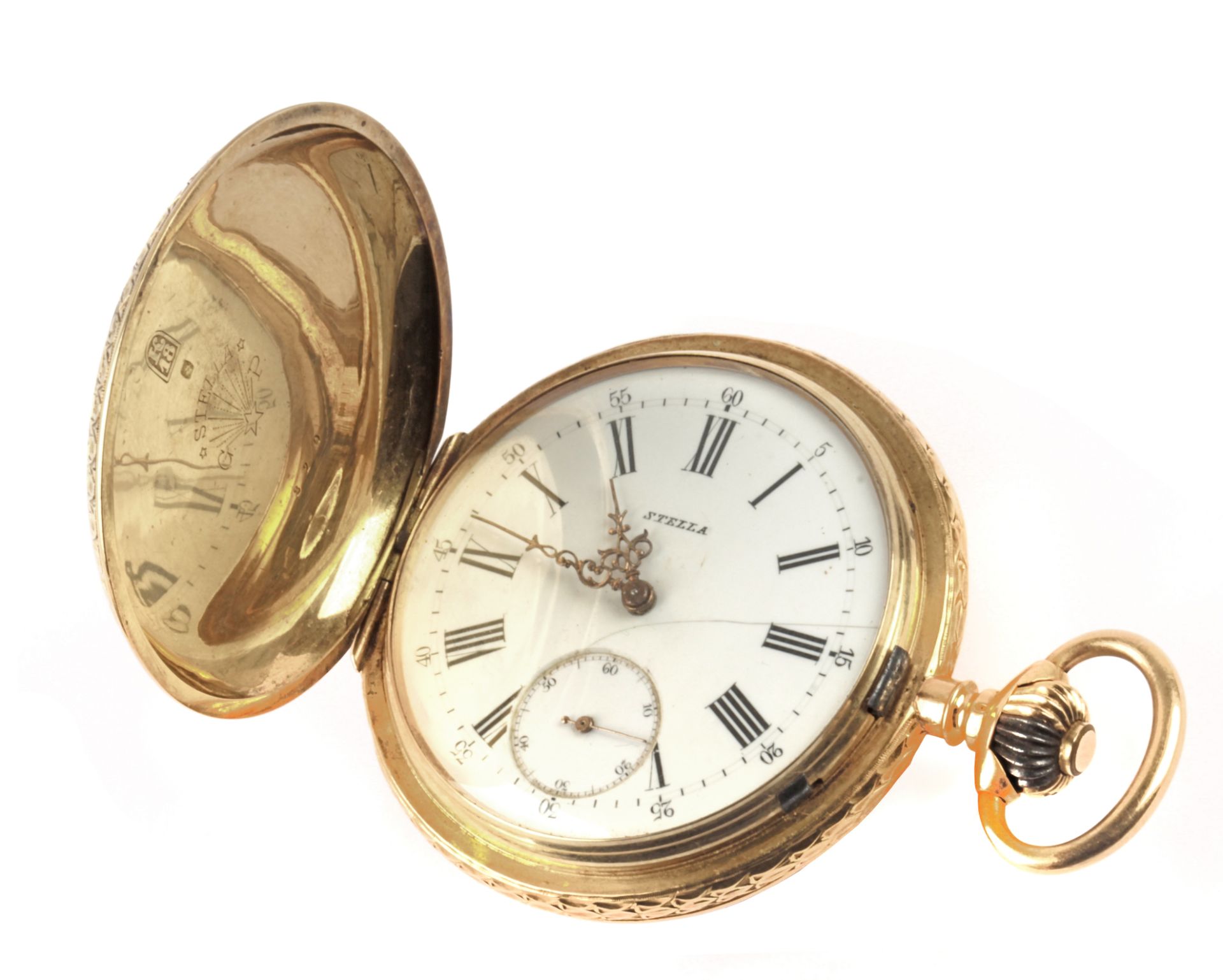 Girard Perregaux & Co. 19th century 18k. yellow gold double hunter pocket watch