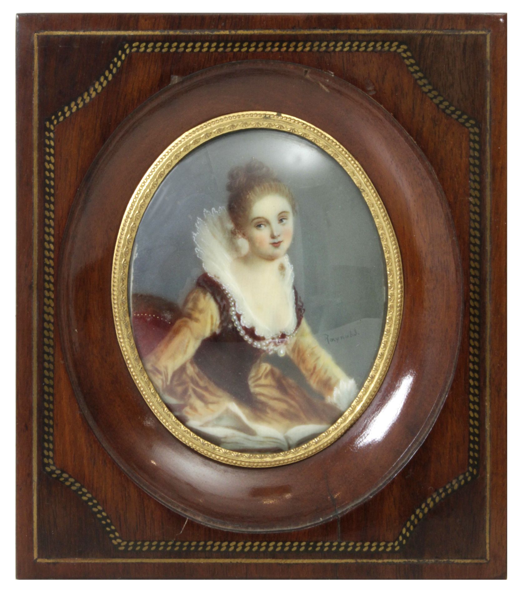 19th-20th centuries Spanish portrait miniature of a lady