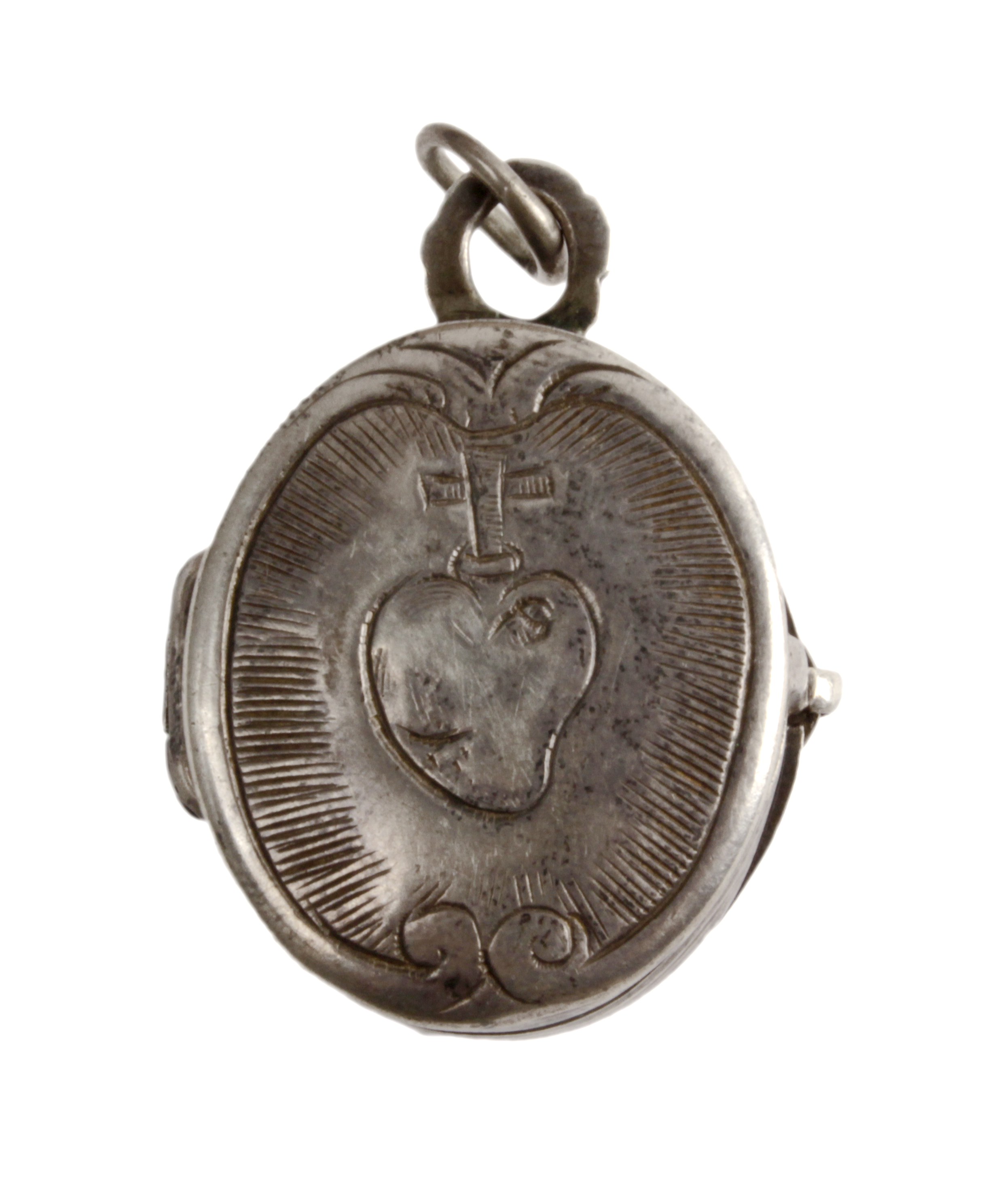 Prob. 17th-18th century silver reliquary pendant - Image 3 of 4