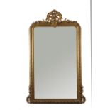 19th century Spanish Elizabethan period mirror in carved and gilt wood