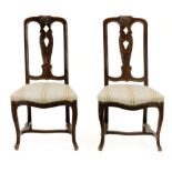 Pair of 19th century Portuguese walnut chairs
